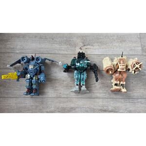 Lot of 3 Vintage Playmates Exo-Squad Mech Suits & Pilots